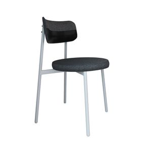 Cadeira Kyta Fixa Com 4 Pés 50 X 44,7 X 83,8 Cm Com 2 Unidades Grafite-preto-preto
