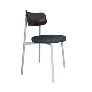 Cadeira Kyta Fixa Com 4 Pés 50 X 44,7 X 83,8 Cm Com 1 Unidade Grafite-café-branco