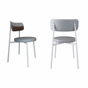 Cadeira Kyta Fixa Com 4 Pés 50 X 44,7 X 83,8 Cm Com 2 Unidades Cinza-whisky-branco