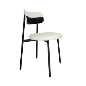 Cadeira Kyta Fixa Com 4 Pés 50 X 44,7 X 83,8 Cm Com 1 Unidade Palha-preto