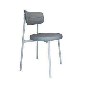 Cadeira Kyta Fixa Com 4 Pés 50 X 44,7 X 83,8 Cm Com 1 Unidade Cinza -branco