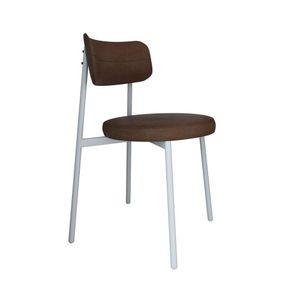 Cadeira Kyta Fixa Com 4 Pés 50 X 44,7 X 83,8 Cm Com 1 Unidade Whisky-branco