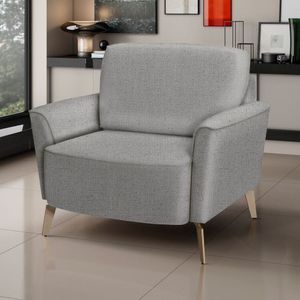 Poltrona Para Sala De Estar Star Cinza