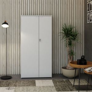 Armário Alto Fechado Com 2 Portas 161,5cm X 80cm X 42cm Branco