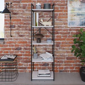 Estante Com 5 Prateleiras 152x45x33cm Yon Branco-preto