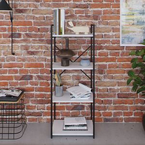 Estante Com 4 Prateleiras 118x45x33cm Yon Branco-preto