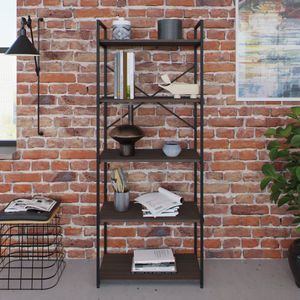 Estante Com 5 Prateleiras 152x60x33cm Yon Terracota-preto
