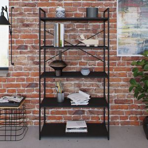 Estante Com 5 Prateleiras 152cm X 80cm X 33cm Yon Preto