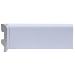 Kit Com 3 Barras Rodapé De Poliestireno 7cm X 15mm Redondo 7,2m Branco