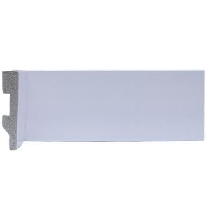 Kit Com 3 Barras Rodapé De Poliestireno 7cm X 15mm Liso 6,75m Branco