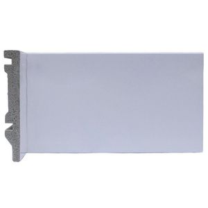 Kit Com 3 Barras Rodapé De Poliestireno 10cm X 15mm Liso 7,2m Branco