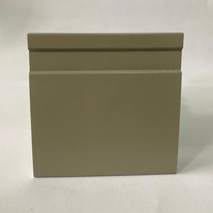 Kit Com 10 Barras Rodapé De Poliestireno 10cm X 15mm Frisado Color 24m Grey