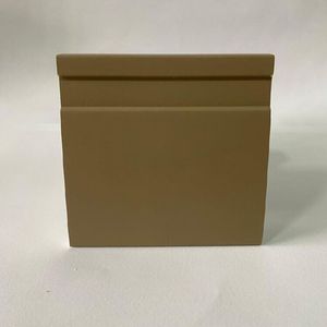 Kit Com 5 Barras Rodapé De Poliestireno 10cm X 15mm Frisado Color 12m Cappuccino