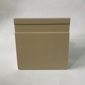 Kit Com 15 Barras Rodapé De Poliestireno 10cm X 15mm Frisado Color 36m Caqui