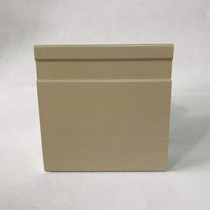 Kit Com 10 Barras Rodapé De Poliestireno 10cm X 15mm Frisado Color 24m Caqui