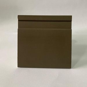 Kit Com 20 Barras Rodapé De Poliestireno 10cm X 15mm Frisado Color 48m Coffee