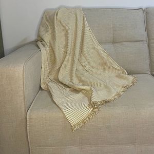 Manta Para Sofá Panamá 100% Algodão Têxtil São João Natural