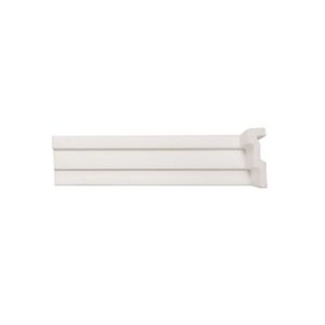 Kit Com 15 Barras Rodateto De Poliestireno 6cm X 20mm Liso 30m Branco