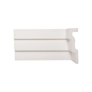 Kit Com 30 Barras Rodateto De Poliestireno 12cm X 30mm Liso 60m Branco