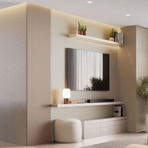 Painel Ripado Toronto 2,50x0,58x3,3mm(1,45)m² Ecorevest Bege