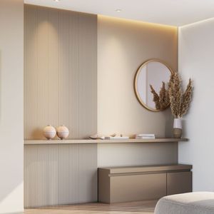 Painel Ripado Toronto 2,50x1,16x3,3mm(2,9)m² Ecorevest Bege
