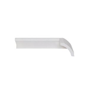 Kit Com 5 Barras Rodateto De Poliestireno 5cm X 50mm Liso 10m Branco