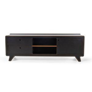Rack Para Sala De Estar Para Tv Até 75 Polegadas Jimmy Preto