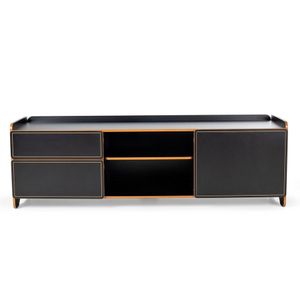 Rack Para Sala De Estar Para Tv Até 75 Polegadas Flea Preto