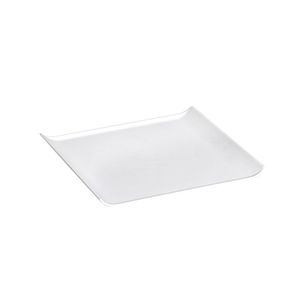 Bandeja Servir Quadrada 30x30 Branca Em Policarbonato Linha Profissional Cook Vem