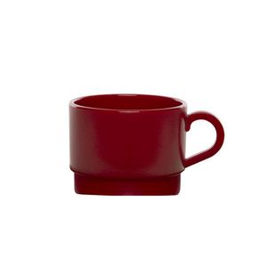 Xícara Para Chá 250ml Vermelha Em Polipropileno Linha Elegance Vem