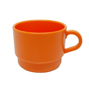 Xícara Para Chá 250ml Laranja Em Polipropileno Linha Elegance Vem