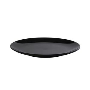 Prato Elegance Redondo 30cm Preto Em Policarbonato Linha Profissional Cook Vem