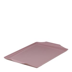 Bandeja Square Retangular 23x35 Rosé Em Polipropileno Linha Tendência Vem