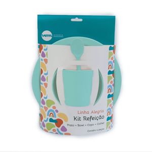 Kit Refeição Infantil Vem Verde Claro Linha Alegria