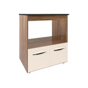Balcão Armário Para Fogão Cooktop 5 Bocas E Forno Elétrico Cozinha Evelyn Mobília Decor Savana Off White