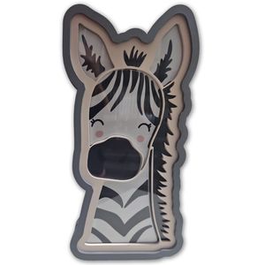 Luminária De Mesa Placa Painel Infantil Animaizinhos Decor Zebrinha
