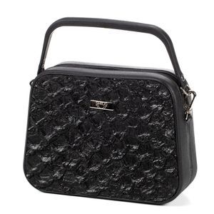 Bolsa De Ombro Mão Feminina Shrug Bag Lina Pirarucu 100.06 Preto