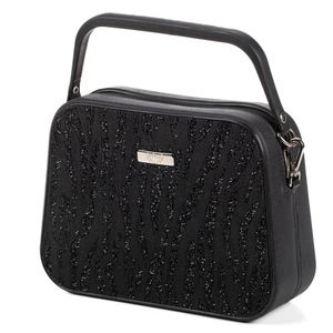 Bolsa De Ombro Mão Feminina Shrug Bag Lina Malhado 100.02 Preto