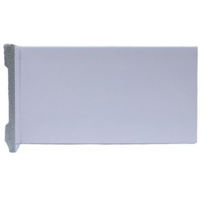 Kit Com 15 Barras Rodapé De Poliestireno Slim 10cm X 10mm Liso 36m Branco