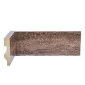Kit Com 15 Barras Rodapé De Poliestireno 7cm X 15mm Liso Wood 36m Pinus