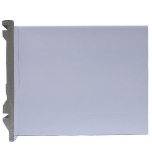 Kit Com 3 Barras Rodapé De Poliestireno 15cm X 15mm Liso 7,2m Branco