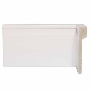 Kit Com 15 Barras Rodapé De Poliestireno 12cm X 15mm Sobrepor Frisado 36m Branco