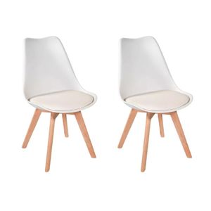 Conjunto 2 Cadeiras Para Sala De Jantar Eames Leda Estofada Branco