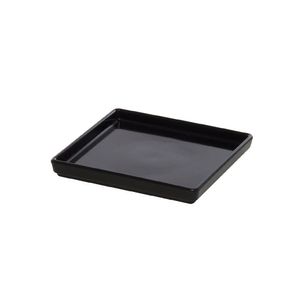 Prato Square Quadrado 13,5x13,5 Preto Em Policarbonato Linha Profissional Cook Vem