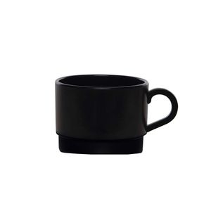 Xícara Para Chá 250ml Preta Em Polipropileno Linha Elegance Vem