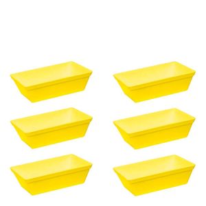 Conjunto De Travessa Stillo 2l 6 Peças Amarelo Em Polipropileno Linha Tropical Vem