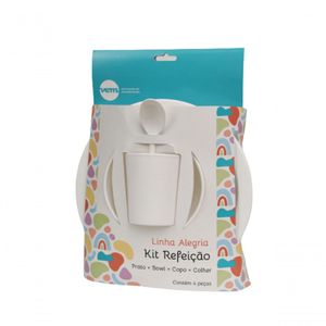 Kit Refeição Infantil Vem Branco Linha Alegria