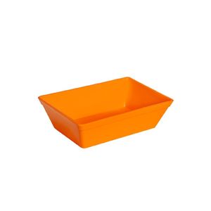 Travessa Stillo Retangular 2l Laranja Em Polipropileno Linha Tropical Vem