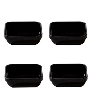 Conjunto De Travessa Cheff 250ml 4 Peças Preto Em Polipropileno Linha Tropical Vem