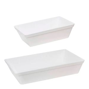 Conjunto De Travessa Stillo 2l + 5l 2 Peças Branco Em Polipropileno Linha Tropical Vem